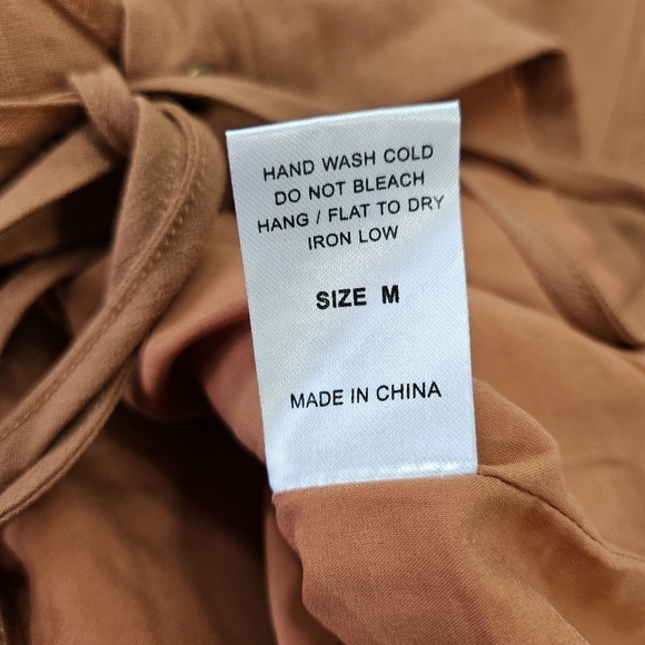 NEW Miss Lola Reddish Brown Lace-Up Tie Front Sexy Mini Skirt Medium - Picture 7 of 7